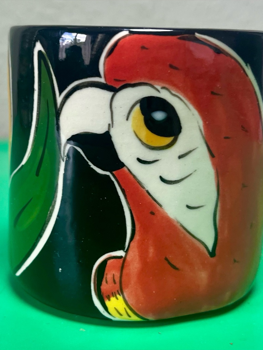 Eco Creaciones Costa Rica Ceramic Pottery Coffee Mug Tropical Art Vintage